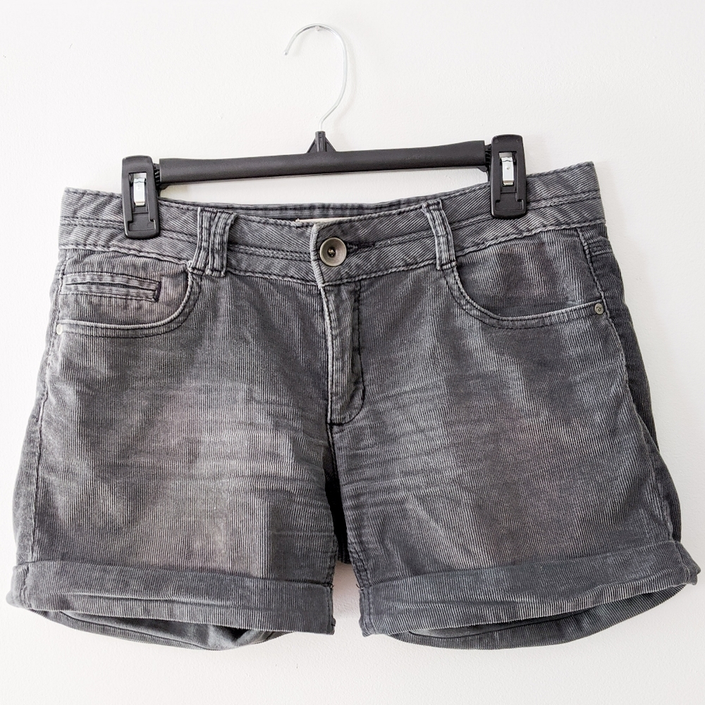Pilcro and the Letterpress Corduroy Charcoal Short